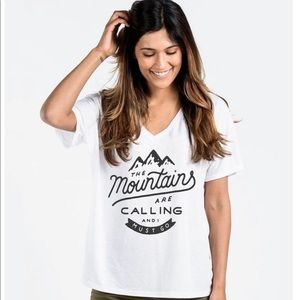“the mountains are calling” tee